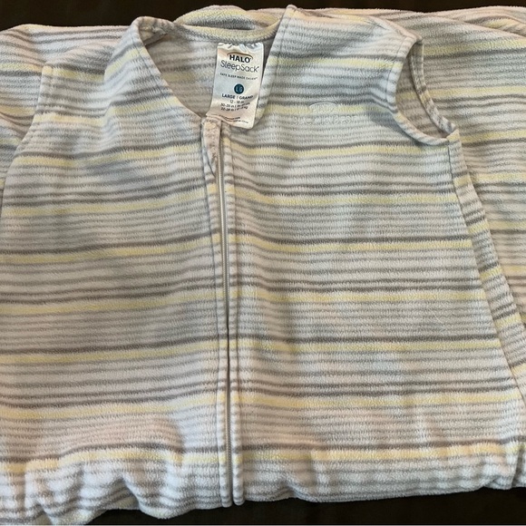 Size LG striped HALO sleep sack. Fleece. - Picture 2 of 2